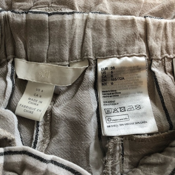 H&M Paper Bag Stripe Pants - Picture 3 of 3